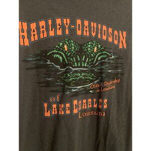 Harley-Davidson Long-Sleeve Shirt XL Lake Charles Louisiana Cotton Men's Jersey